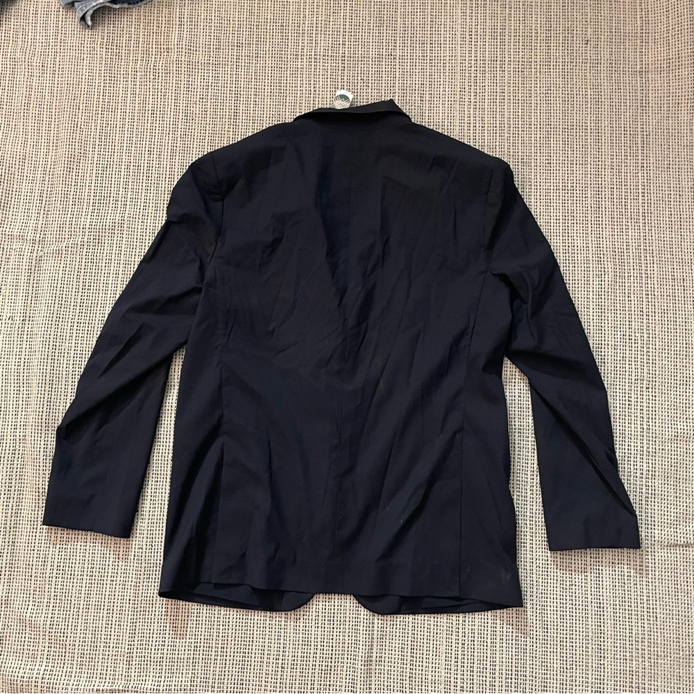 HAWKER RYE Men's Refined Heathered Suit Blazer Size L In Navy - Picture 5 of 7